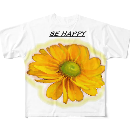 BE  HAPPY フルグラフィックTシャツ