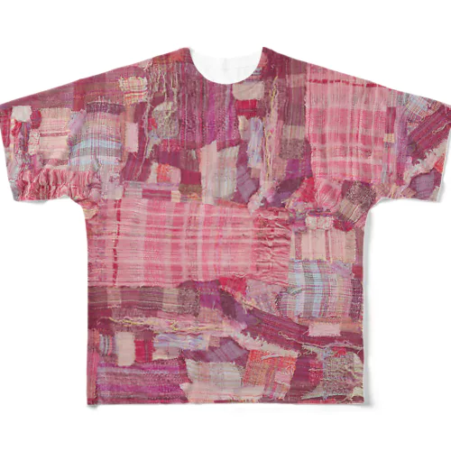 ORIコラージュPRINT -pink フルグラフィックTシャツ
