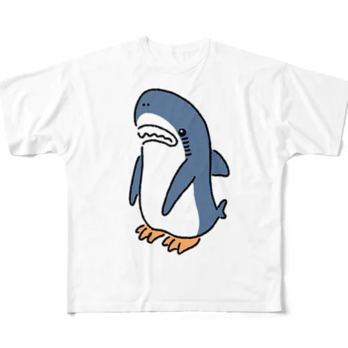 サメペンギン All-Over Print T-Shirt