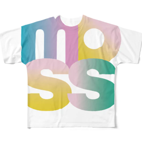 mossタイポT All-Over Print T-Shirt