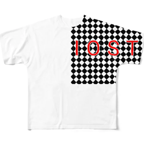 IOSTバーサスデザイン③(菱形黒) All-Over Print T-Shirt