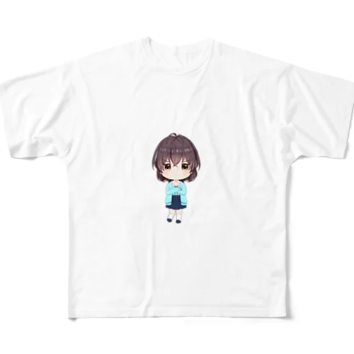 コメミントchannelの湊。のグッズ 表情：どや！ フルグラフィックTシャツ