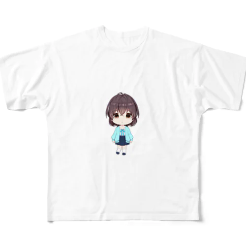 コメミントchannelの湊。のグッズ 表情：・・・ フルグラフィックTシャツ