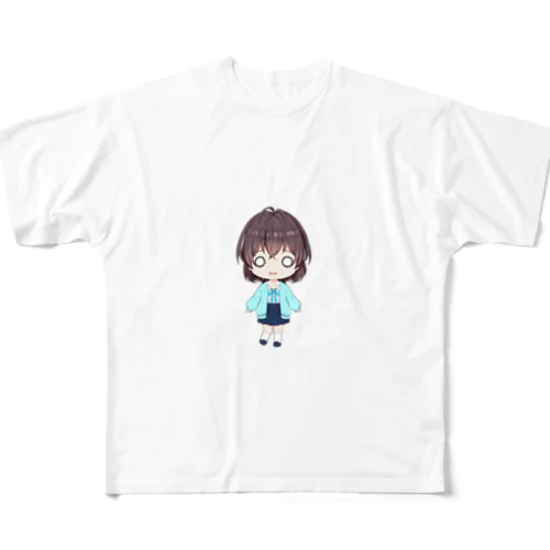 コメミントchannelの湊。のグッズ 表情：ぽかーん フルグラフィックTシャツ