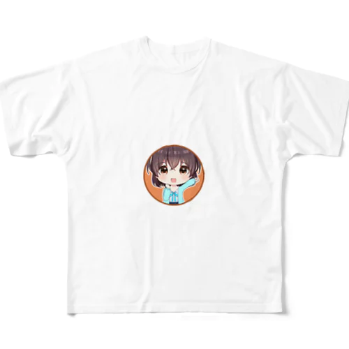 コメミントchannelの湊。のグッズ バッジB フルグラフィックTシャツ