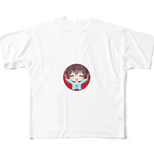 コメミントchannelの湊。のグッズ バッジE フルグラフィックTシャツ