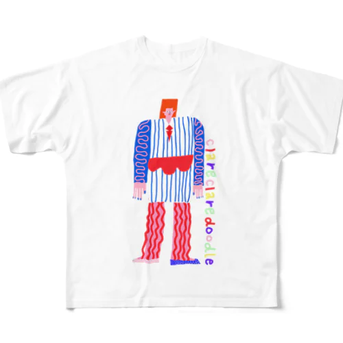 Rectangle head friend フルグラフィックTシャツ