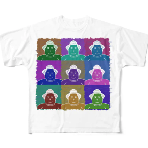 SUMO WRESTLER (multicolor) フルグラフィックTシャツ
