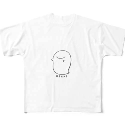 優しいオバケ フルグラフィックTシャツ