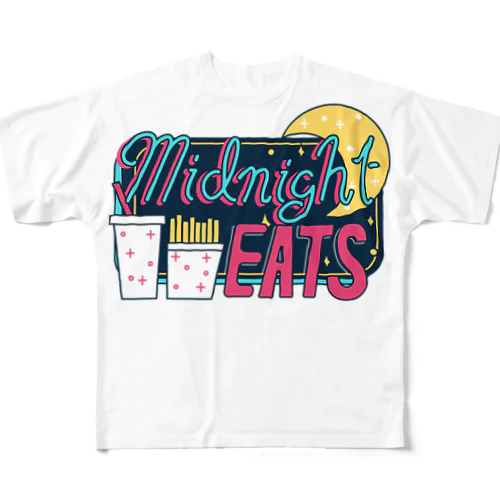 POP誘惑「MIDNIGHT EATS」 All-Over Print T-Shirt