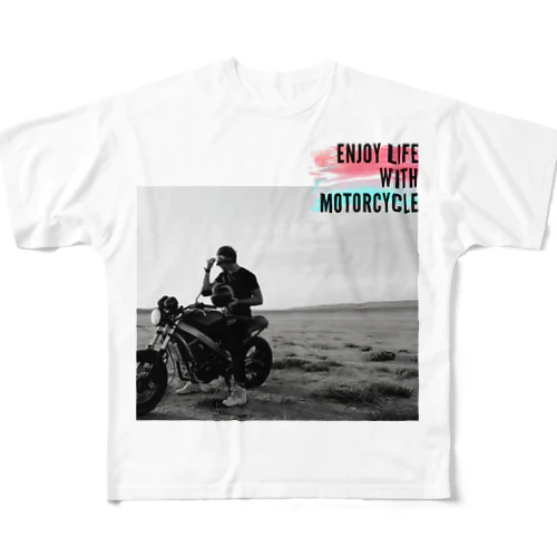 バイクライフを楽しむシリーズ フルグラフィックTシャツ