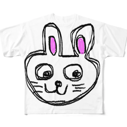わたしはウサギだ フルグラフィックTシャツ
