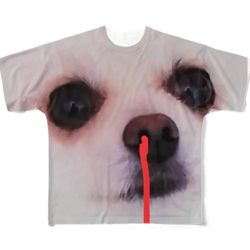 かわいい犬 フルグラフィックTシャツ