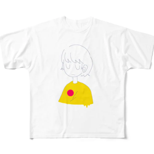 眠る女 フルグラフィックTシャツ