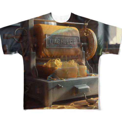 ラクレットチーズに隠れなきゃよかった by AI All-Over Print T-Shirt