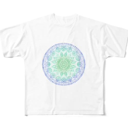 光の曼荼羅　涼風 All-Over Print T-Shirt