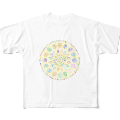 光の曼荼羅　ひかり All-Over Print T-Shirt