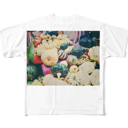 colorful pumpkins フルグラフィックTシャツ