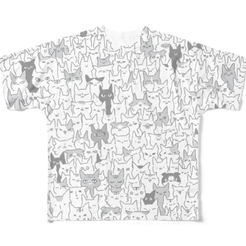 ねこまみれ All-Over Print T-Shirt