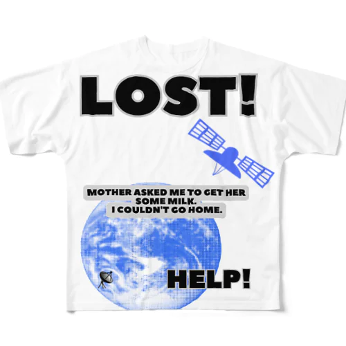 I got lost. フルグラフィックTシャツ