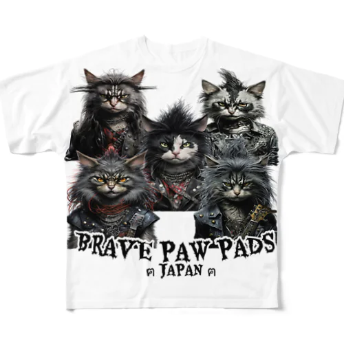 2023 B.B.P オフィシャルグッズ （黒）ねこT フルグラフィックTシャツ