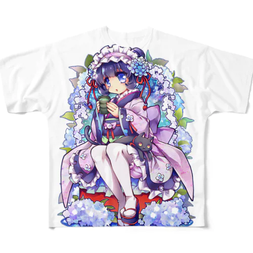 君は紫陽花-Ms.Hydrangea☂️ フルグラフィックTシャツ