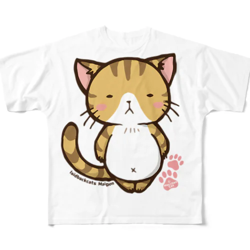 のほほんネコさん【まいぽん】 フルグラフィックTシャツ