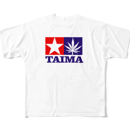 TAIMA 大麻 大麻草 マリファナ cannabis marijuana フルグラフィックTシャツ