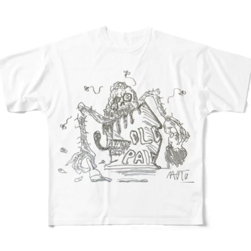 OLD PAINTMAN フルグラフィックTシャツ