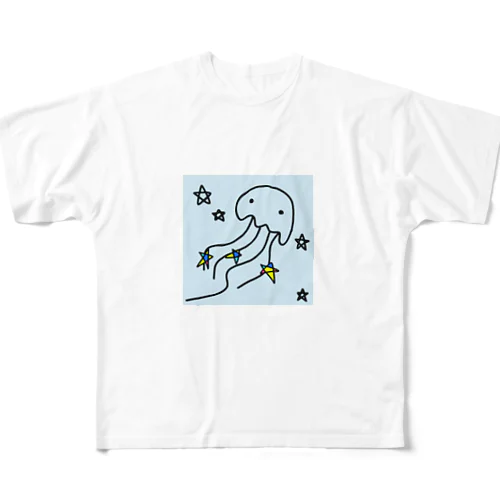 天の川のクラゲ All-Over Print T-Shirt