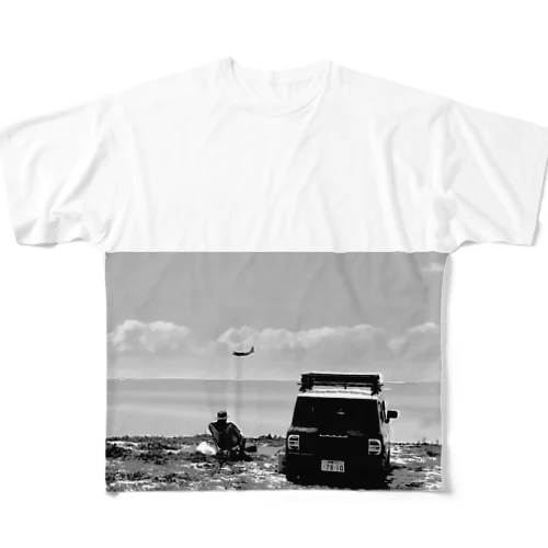 SLOW LIFE 〜 辺土名海岸 All-Over Print T-Shirt