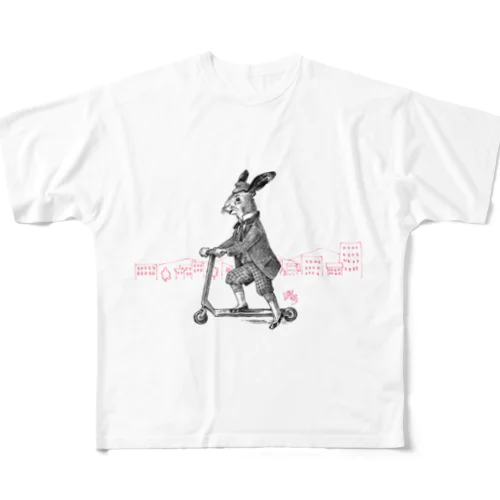 うさぎ先輩 フルグラフィックTシャツ