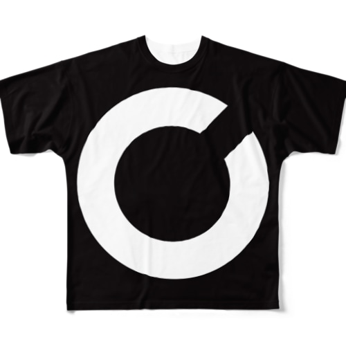 でっかいランドルト環のTシャツ（くろい） All-Over Print T-Shirt