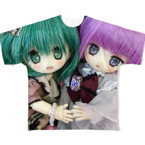 仲良しぎゃーちゃんとパチェ フルグラフィックTシャツ