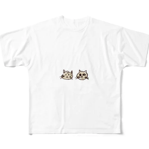 ゆるいキャッツ フルグラフィックTシャツ