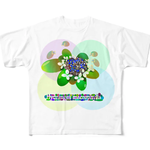 〇絵『額紫陽花h.t.』 フルグラフィックTシャツ