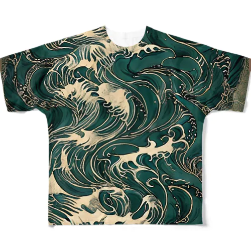 彩波〜Ayanami〜Coloring Waves All-Over Print T-Shirt