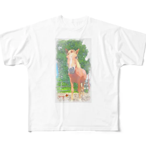 ポニーのもみじさん All-Over Print T-Shirt