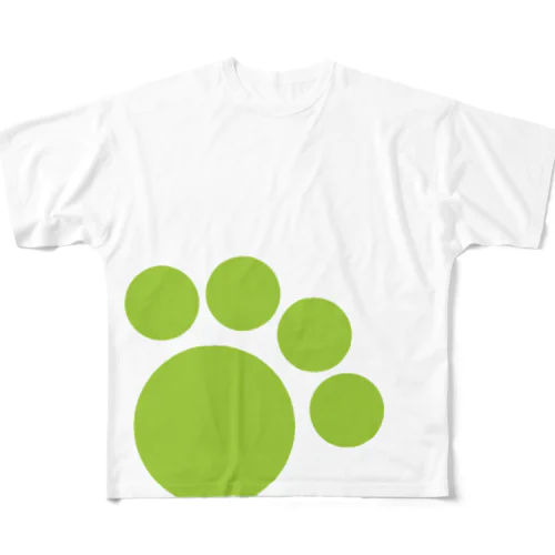 CAT PAW LIME All-Over Print T-Shirt