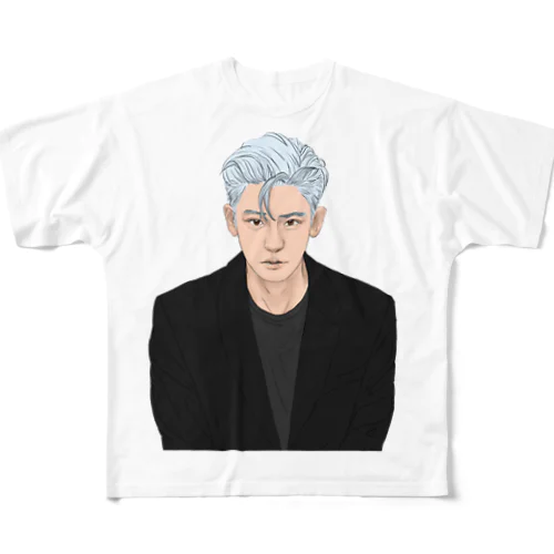 EXO PARK CHANYEOL fanart  フルグラフィックTシャツ