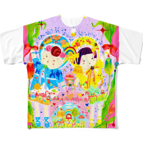 文化ちゃんとフランス姫 All-Over Print T-Shirt