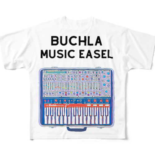 Buchla Music Easel Vintage Synthesizer フルグラフィックTシャツ