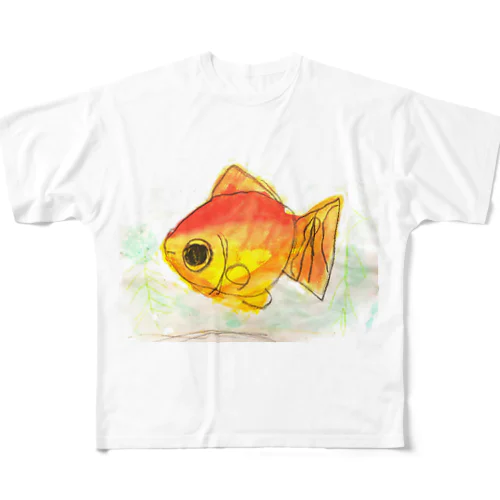 子どもの絵（金魚）アイテム フルグラフィックTシャツ