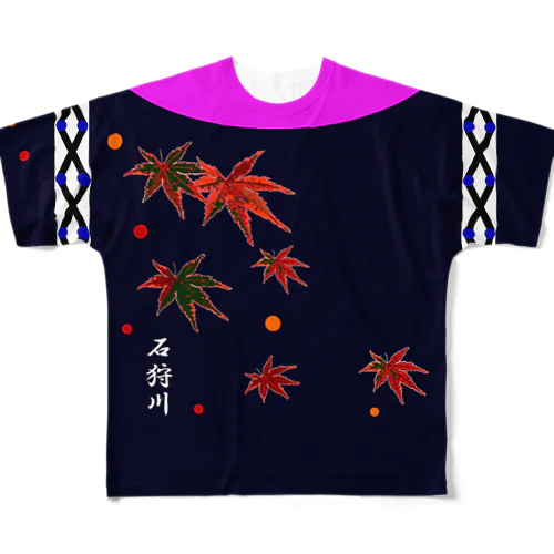 石狩川！鮭（ SALMON ）あらゆる生命たちへ感謝をささげます。 All-Over Print T-Shirt