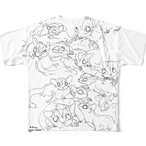 らくがきフクロモモンガ All-Over Print T-Shirt