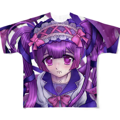 ❤︎少女触手遊戯❤︎ フルグラフィックTシャツ