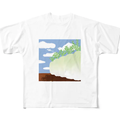 畑の大根 All-Over Print T-Shirt