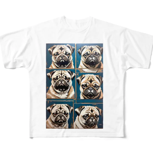 The Pug Spectrum フルグラフィックTシャツ