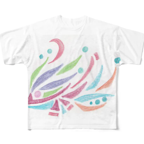 「羽ばたく」 All-Over Print T-Shirt