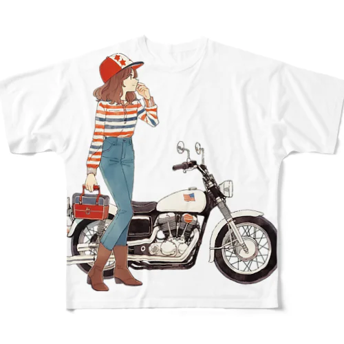 お気に入りのバイク All-Over Print T-Shirt